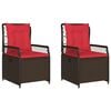 vidaXL Liggende tuinstoelen 2 stuks bruin polyrotan