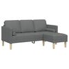 vidaXL Bankstel Donkergrijs 173 x 131 x 67 cm Polyester
