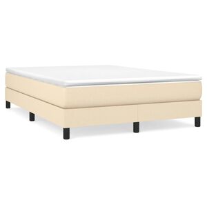 vidaXL Boxspring bed stof cr&egrave;mekleurig 140x190 cm