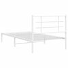 vidaXL Bedframe met hoofdbord metaal wit 100x200 cm