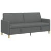 vidaXL Bank met opslag Donkergrijs 192 x 78 x 87 cm Polyester