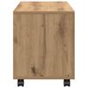 vidaXL Rolkast 72x33x42,5 cm bewerkt hout artisanaal eikenkleurig