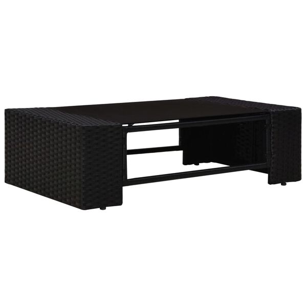 vidaXL 9-delige Loungeset poly rattan zwart