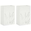 vidaXL Plantenbak 2 st Wit 50 x 30 x 75 cm Koudgewalst staal