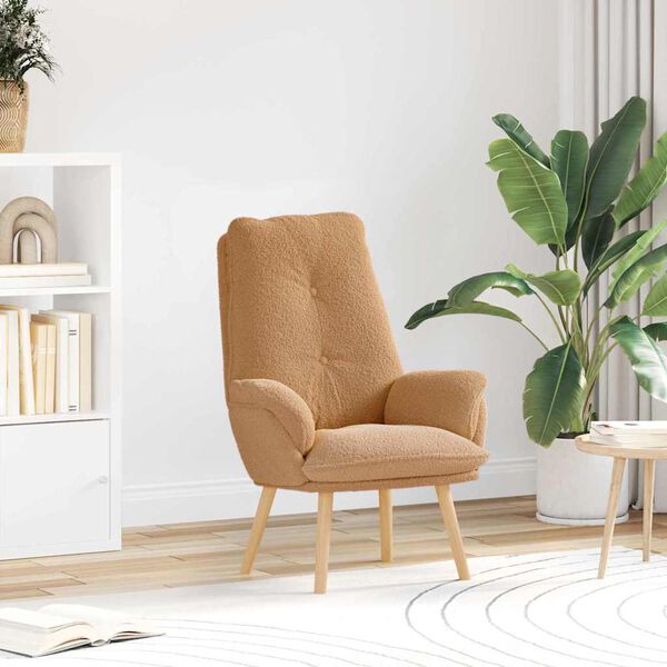 vidaXL Fauteuil Beige 69 x 74 x 93 cm Sherpa Stof