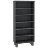 vidaXL Cd-kast HAMAR 45x18x100 cm massief grenenhout donkergrijs