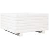 vidaXL Plantenbak 50x50x26,5 cm massief grenenhout wit