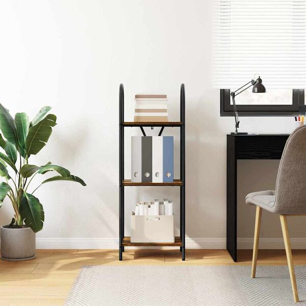 vidaXL Boekenkast Gerookt eiken 40 x 30 x 109 cm Bewerkt hout