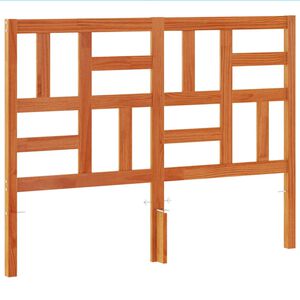 vidaXL Hoofdbord 135 cm massief grenenhout wasbruin