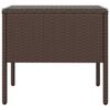 vidaXL Bijzettafel 53x37x48 cm poly rattan en gehard glas bruin