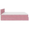 vidaXL Ottoman bed met matras 200x200 cm fluweel roze