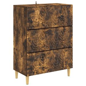 vidaXL Ladenkast Gerookt eiken 66 x 34,5 x 90 cm Bewerkt hout