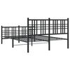 vidaXL Bedframe met hoofd- en voeteneinde metaal zwart 120x190 cm