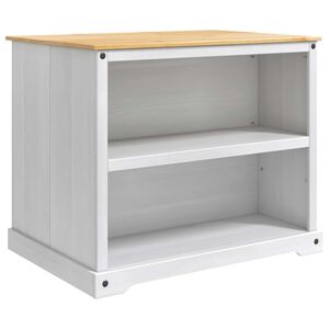 vidaXL Keuken Eiland Set Wit en Honing Was 112 x 77 x 91,5 cm