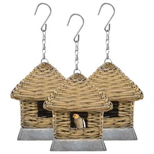vidaXL Vogelhuizen 3 st wicker