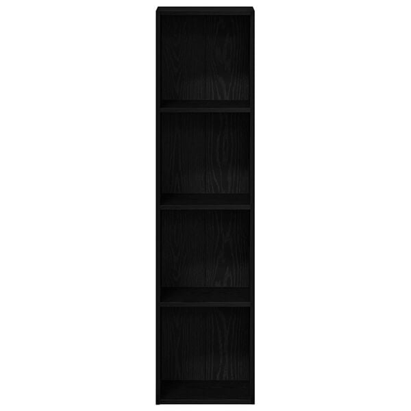 vidaXL | Boekenkast | Zwart eiken 36 x 30 x 143 cm Bewerkt hout