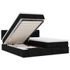 vidaXL Ottoman bed met matrassen en LED's 180x200cm stof zwart