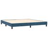 vidaXL Boxspring met matras en LED fluweel donkerblauw 200x200 cm