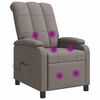 vidaXL Massage Recliner Taupe Stof