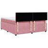 vidaXL Boxspring met matras fluweel roze 180x200 cm