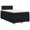 vidaXL Boxspringbed met matras met hoofdeinde Zwart 120 x 190 cm Stof