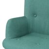 vidaXL Fauteuil met voetenbankje stof groen