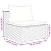 vidaXL 9-delige Loungeset met kussens poly rattan zwart