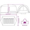 vidaXL Tunnel tent met dak met opslag Groen 410 x 285 x 198 cm taft