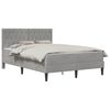 vidaXL Bedframe met matras Lichtgrijs 140 x 200 cm Fluweel