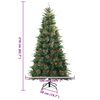 vidaXL Kunstmatige Inklapbare Kerstboom Groen 210 cm PE en PVC