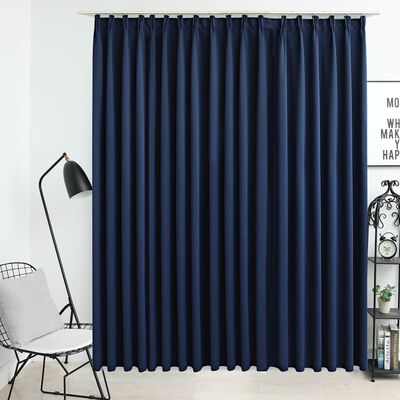 vidaXL - Gordijn verduisterend met haken - Zwart - Fluweel - 290 x 245 cm | Leen Bakker