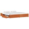 vidaXL Bedframe met lade Wasbruin 200 x 200 cm Massief Vurenhout