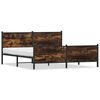 vidaXL Bedframe zonder matras metaal gerookt eikenkleurig 200x200 cm