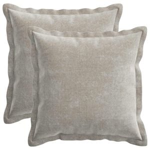 vidaXL Kussensloop 2 pcs HOUTEN Lichtgrijs 45 x 45 cm Chenille Stof