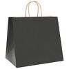 vidaXL Papieren zakken 50 st met hengsels 32x22x28 cm zwart