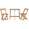 vidaXL Bistroset 3 pcs Olie naturel Massief Acaciahout