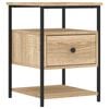 vidaXL Nachtkastje 40x42x56 cm bewerkt hout sonoma eikenkleurig