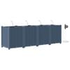 vidaXL Plantenbak 4 st Grijs 160 x 40 x 52 cm PP