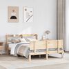 vidaXL Bedframe met hoofdbord massief grenenhout 135x190 cm