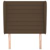 vidaXL Hoofdbord met randen 103x23x118/128 cm stof donkerbruin