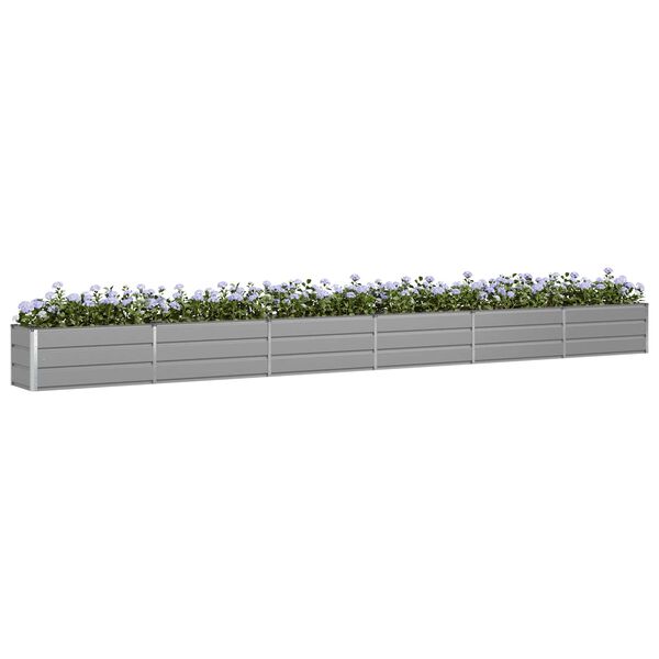 vidaXL Plantenbak Lichtgrijs 480 x 50 x 45 cm Gegalvaniseerd staal