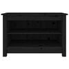 vidaXL Schoenenbank 70x38x45,5 cm massief grenenhout zwart