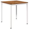 vidaXL Tuindiner tafel Natuurlijk en Wit 70 x 68,5 x 75 cm