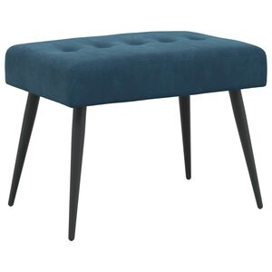 vidaXL Bank met knoopverstelling Blauw 60 x 40 x 45 cm fluweel