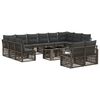 vidaXL Tuinbankenset 13 st Grijs en Donkergrijs poly rattan