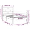 vidaXL Bedframe massief hout 90x190 cm