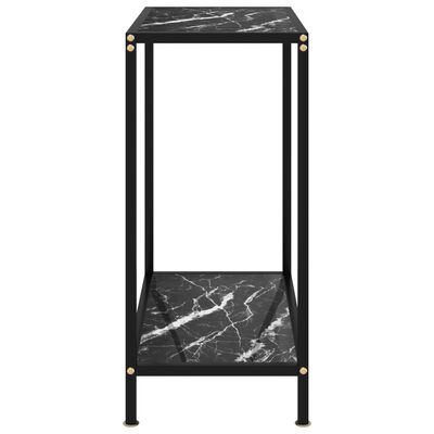 vidaXL Wandtafel 60x35x75 cm gehard glas zwart