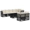 vidaXL Tuinbankenset 8 st Zwart poly rattan