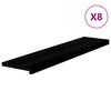 vidaXL Traptreden 8 st 110x30x2 cm massief eikenhout bruin-zwart