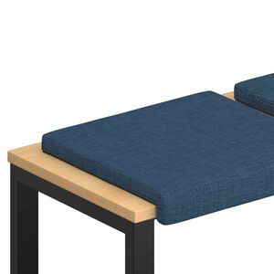 vidaXL Bankkussen 2 st Stof Blauw Diepte 35 cm